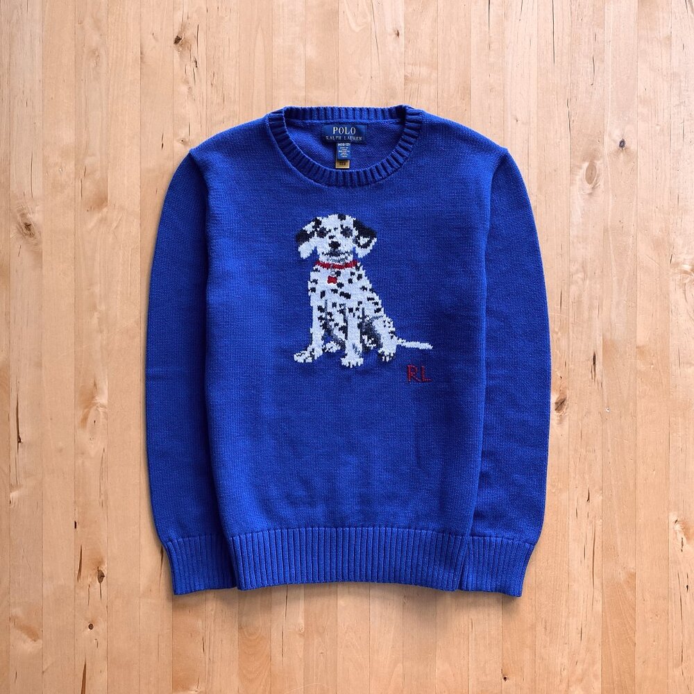 Polo Ralph Lauren Dalmatian Intarsia-Knit Sweater Boy's Medium